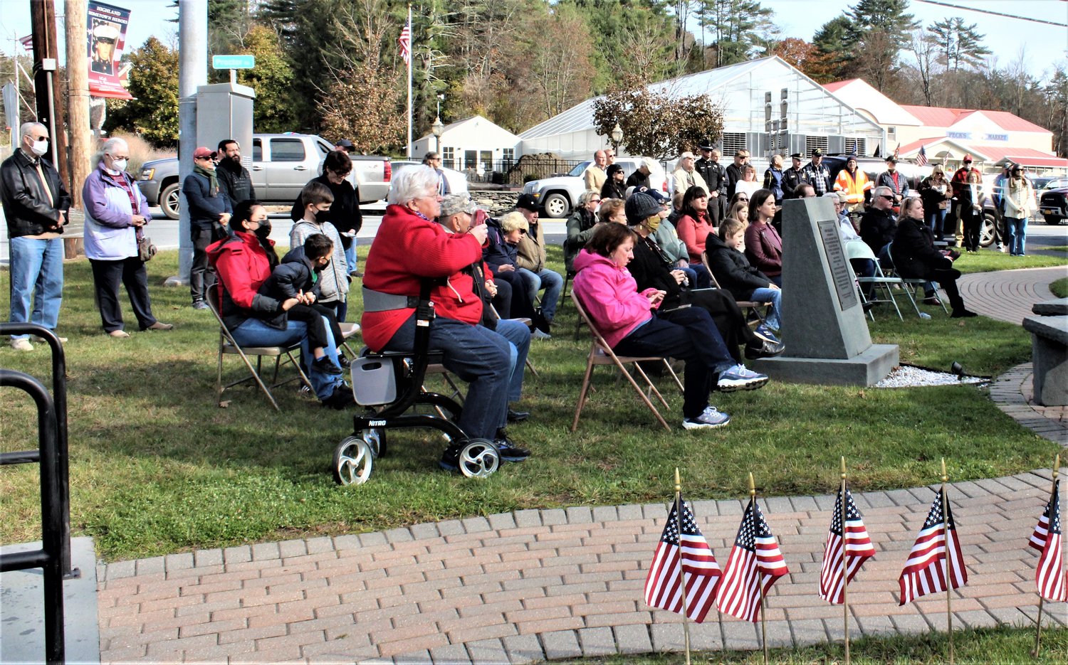 Nearly 100 people gathered for the annual Veterans Day service.